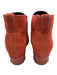 Sorel Shoe Size 7.5 Orange Leather Suede Chelsea Stitching Rubber Sole Booties Orange / 7.5