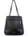 Coach Black Pebbled Leather Shoulder Bag Zip Close silver hardware Bag Black / S/M