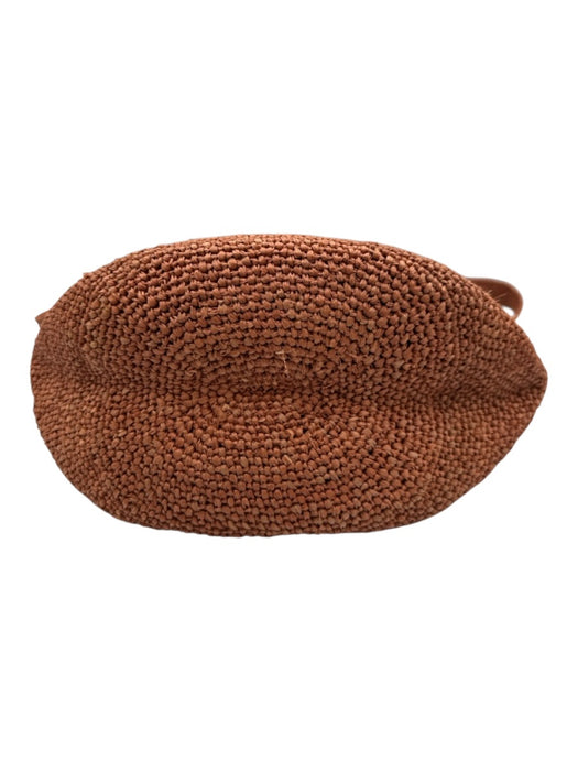 Helen Kaminski Brown Raffia Woven Crossbody Strap Open Bag Brown / S/M