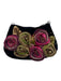 Mary Frances Black & Multi Felt Floral Applique Zip Close Crossbody Chain Bag Black & Multi / S