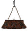 Apt 9 Brown Fabric Beaded Clasp Closure Shoulder Strap Clutch Bag Brown / Small