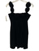 Avec Les Filles Size 12 Black Polyester Blend Velvet Rosette Sleeveless Dress Black / 12