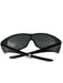 Prada Black Acetate Shield Style Logo Detail Tinted Lens Sunglasses Black
