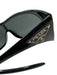 Prada Black Acetate Shield Style Logo Detail Tinted Lens Sunglasses Black