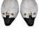Chanel Shoe Size 39 Black & White Leather Upper Gold Tone Details Flat Pumps Black & White / 39