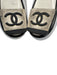 Chanel Shoe Size 39 Black & White Leather Upper Gold Tone Details Flat Pumps Black & White / 39