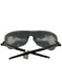 Burberry Black Metal & Acetate Shield Style Logo Detail Tinted Lens Sunglasses Black