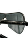 Burberry Black Metal & Acetate Shield Style Logo Detail Tinted Lens Sunglasses Black