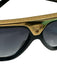 Louis Vuitton Black & Gold Tone Acetate Metal Accent Flat Top Sunglasses Black & Gold Tone