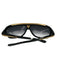 Louis Vuitton Black & Gold Tone Acetate Metal Accent Flat Top Sunglasses Black & Gold Tone
