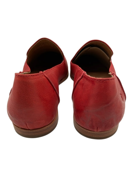 Frye Shoe Size 9.5 Red Leather Pointed Toe Slip On Loafer Flats Red / 9.5
