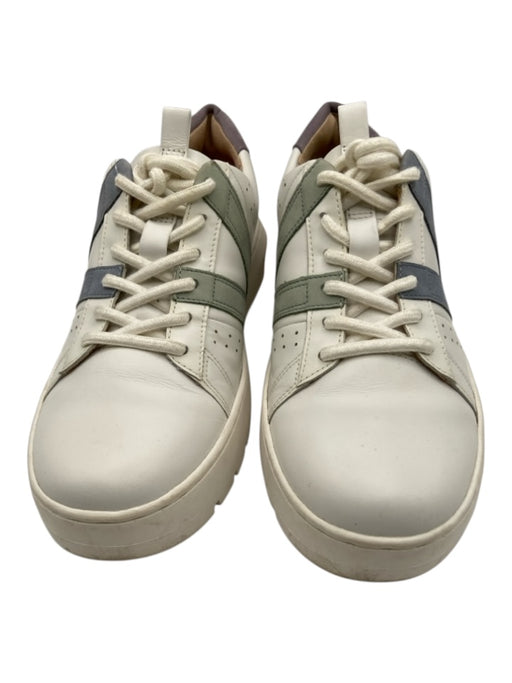 Vionic Shoe Size 7 White, Blue, Multi Leather Lace Up Low Top Sneakers White, Blue, Multi / 7