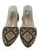 Isaac Mizrahi Shoe Size 8.5 Black & Beige Leather D'orsay Aztec Print Flats Black & Beige / 8.5