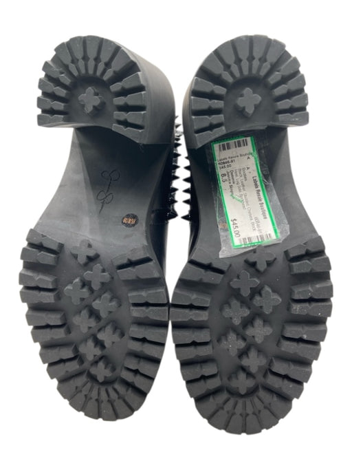 Jessica Simpson Shoe Size 8.5 Black Leather Studded Chelsea Block Heel Booties Black / 8.5