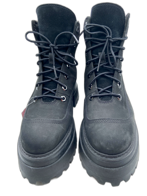 Timberland Shoe Size 8 Black Nubuck Lug Sole lace up Platform Combat Boots Black / 8