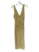 FP Beach Size M Tan Polyester Sleeveless Gathered Front Maxi Dress Tan / M