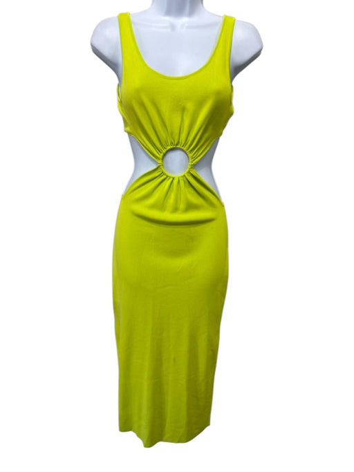Solid & Striped Size XS Lime Green Viscose Blend Cut Out Sleeveless Slits Dress Lime Green / XS