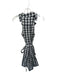 Maeve Size 2 Black & White Cotton Blend Plaid Button Sleeveless Collared Dress Black & White / 2