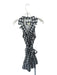 Maeve Size 2 Black & White Cotton Blend Plaid Button Sleeveless Collared Dress Black & White / 2