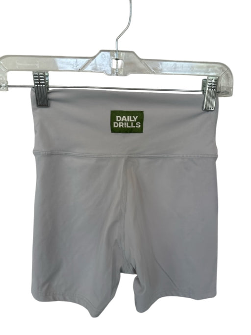 Daily Drills Size S Grey Spandex High Waisted Athletic Shorts Grey / S