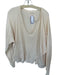 We The Free Size S Beige Cotton Blend Waffle Knit V Neck Raw Detailing Top Beige / S
