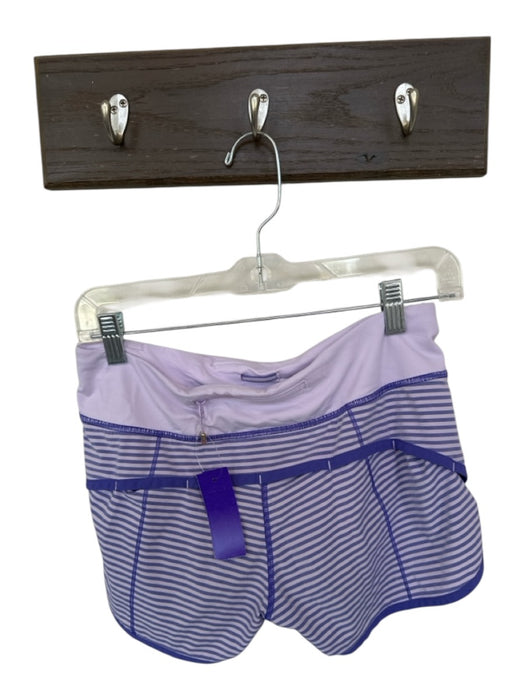 Lululemon Size 4 Purple Nylon Blend Striped Low Waist Athletic Shorts Purple / 4