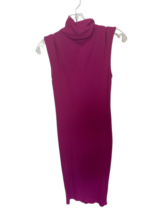 House of Harlow Size M Purple Pima Cotton Blend Mock Neck Cap Sleeve Maxi Dress Purple / M