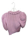 ASTR Size M Pink Wool Blend Short Balloon Sleeve Crochet Collar Sweater Pink / M