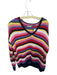 Superdry Size 8 Multi Cotton Long Sleeve Loose Knit V Neck Sweater Multi / 8