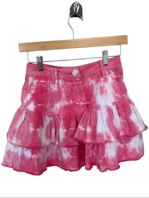 Loveshackfancy Size 2 Pink & White Cotton ruffles Tie Dye Skirt Pink & White / 2