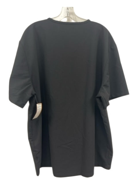 Figs Size XXL Black V Neck Short Sleeve pocket Top Black / XXL