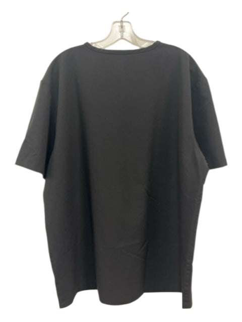 Figs Size XXL Black V Neck Short Sleeve pocket Top Black / XXL