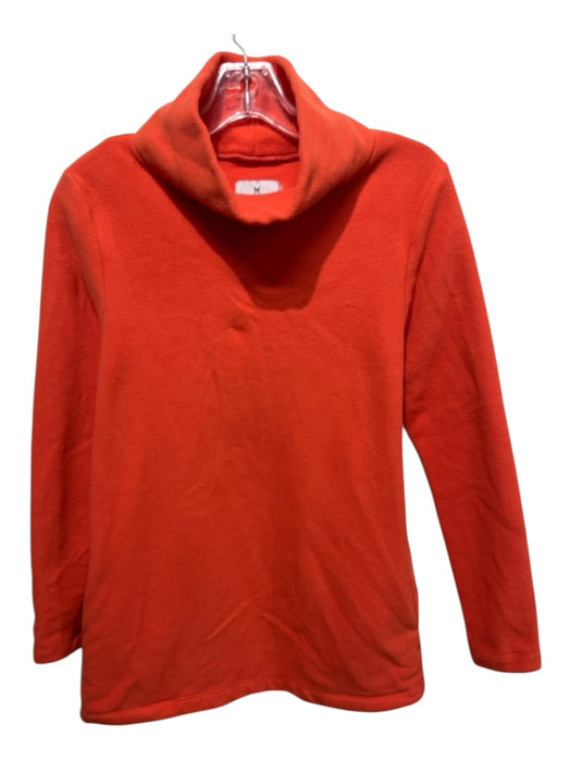 Dudley Stephens Size M Orange Polyester Mock Neck Long Sleeve pull over Sweater Orange / M