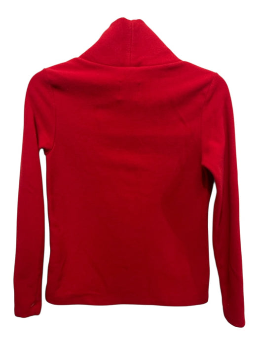 Dudley Stephens Size M Red Polyester Mock Neck Long Sleeve pull over Sweater Red / M