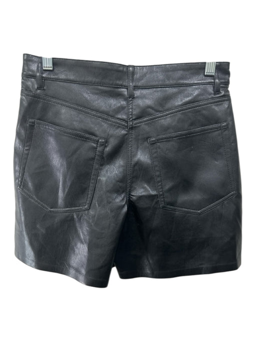 Wilfred Size 4 Black PU Leather High Rise Cargo Pockets Shorts Black / 4