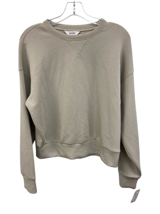 Spanx Size S Beige Polyester Blend Long Sleeve Crewneck Top Beige / S