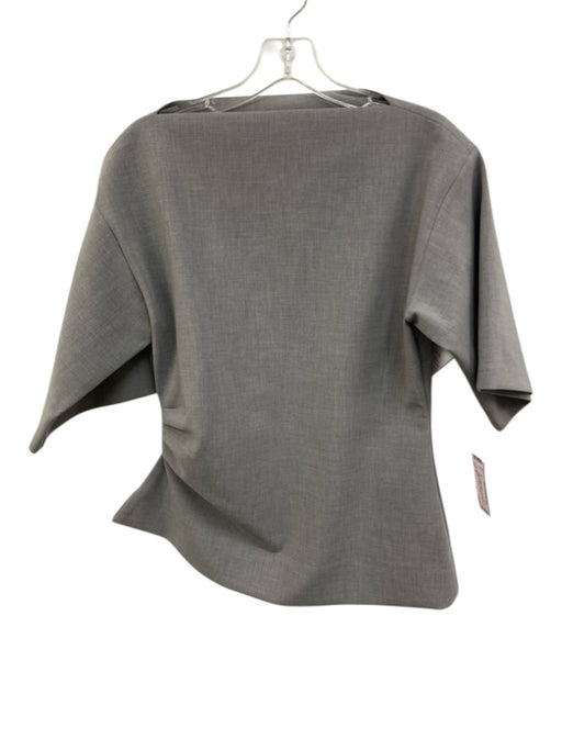 Spanx Size S Gray Polyester Blend Heathered Gathered Waist Wide Neck Top Gray / S