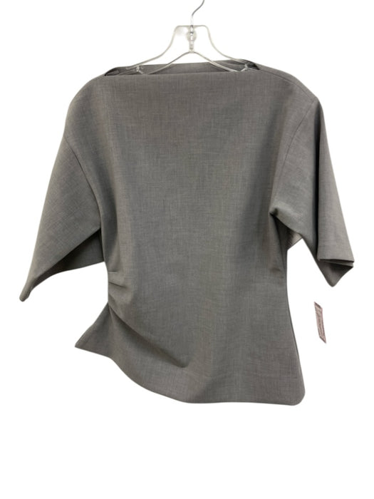 Spanx Size S Gray Polyester Blend Heathered Gathered Waist Wide Neck Top Gray / S