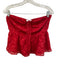 Milly Size S / 6 Red Polyester Flocked Detail Halter Neck Tiered Mini Skirt Set Red / S / 6