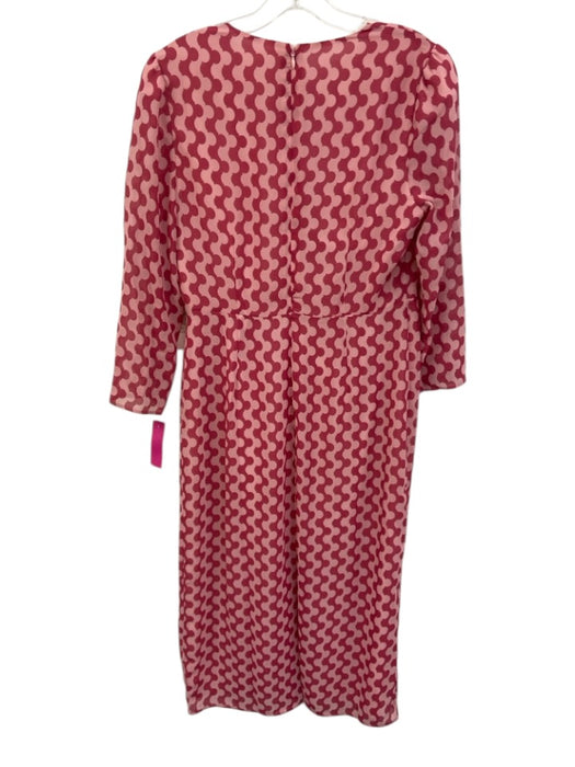 Hyacinth House Size S Pink Polyester Geometric Stripe Cut Out Below knee Dress Pink / S