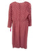 Hyacinth House Size S Pink Polyester Geometric Stripe Cut Out Below knee Dress Pink / S