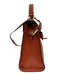 Frederic Paris Rust Orange Grained Leather Gold hardware Top Handle Satchel Bag Rust Orange / M