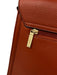 Frederic Paris Rust Orange Grained Leather Gold hardware Top Handle Satchel Bag Rust Orange / M