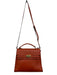 Frederic Paris Rust Orange Grained Leather Gold hardware Top Handle Satchel Bag Rust Orange / M