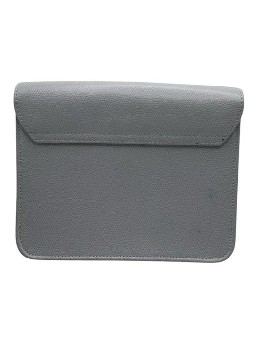 Furla Gray Leather Flap Push Clasp Crossbody Bag Gray / Small