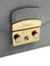 Furla Gray Leather Flap Push Clasp Crossbody Bag Gray / Small