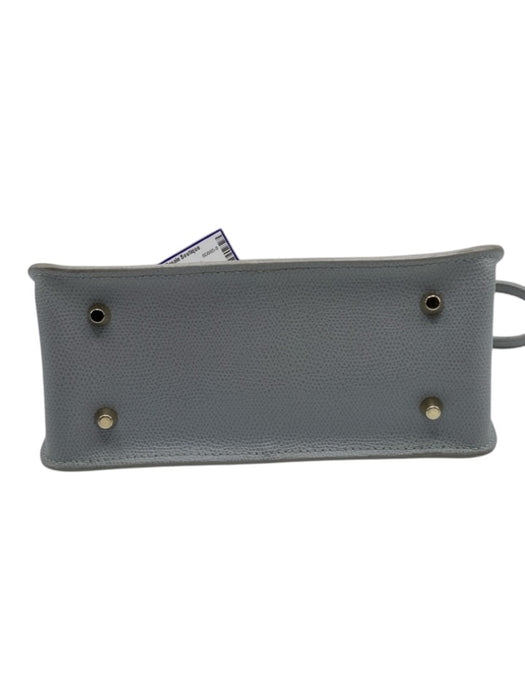 Furla Gray Leather Flap Push Clasp Crossbody Bag Gray / Small