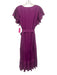 Rails Size M Purple Cotton Ruffle Cap Sleeve V Neck eyelet Midi Dress Purple / M
