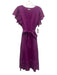 Rails Size M Purple Cotton Ruffle Cap Sleeve V Neck eyelet Midi Dress Purple / M
