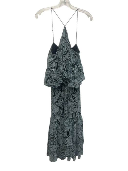 Cinq a Sept Size 8 Blue & Black Polyester Sleeveless Spaghetti Strap Dress Blue & Black / 8